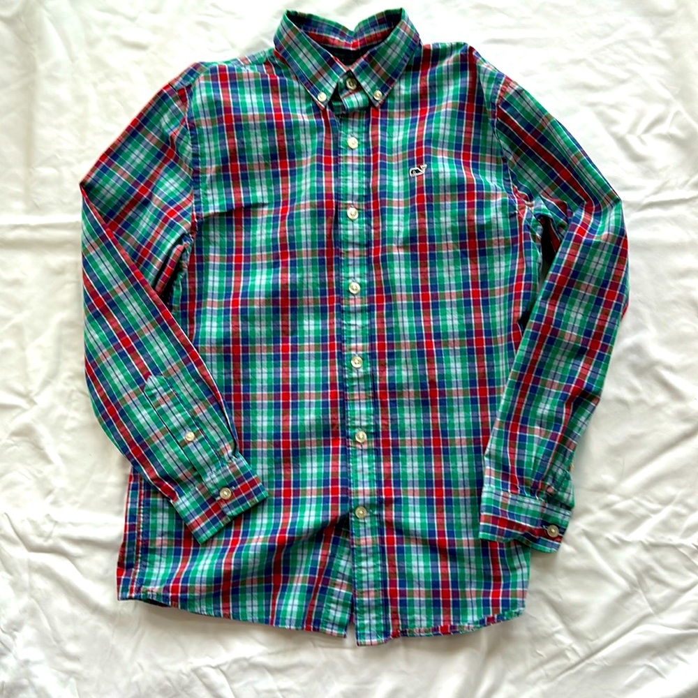 Vineyard Vines Boys Whale Shirt Size Medium (12-14)